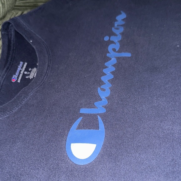 Champion Navy Blue Tee with Blue Logo - Picture 5 of 7